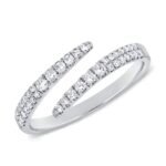 925 Silver Open Diamond Wrap Ring