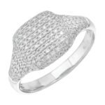 925 Silver Pave Diamond Signet Ring - Image 2