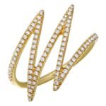 925 Silver Pave Scribble Diamond Ring - Image 3