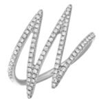 925 Silver Pave Scribble Diamond Ring