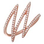 925 Silver Pave Scribble Diamond Ring - Image 2