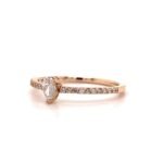 925 Silver Pave Solitaire Pear Ring - Image 4