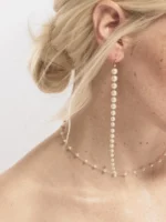 925 Silver Floating Pearl Chain Necklace - Image 3