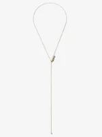 925 Silver Three Pearl Lariat Neckalce - Image 4