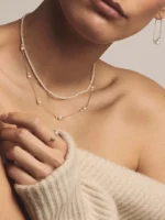 925 Silver Double Pearl Necklace