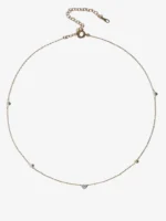 925 Silver Diamond Heart and Pearl Necklace