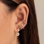 925 Silver Diamond Champagne Glass Stud - Image 2