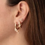 925 Silver Diamond Cross Silver Stud - Image 2