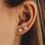 925 Silver Diamond Star Stud - Image 2