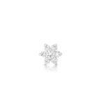 925 Silver 0.25ct Diamond Flower Stud Earring - Image 3