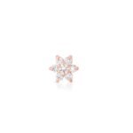 925 Silver 0.25ct Diamond Flower Stud Earring - Image 2
