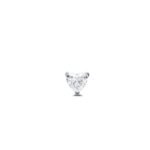 925 Silver 0.25Ct Floating Diamond Heart Stud