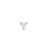 925 Silver 0.25Ct Floating Diamond Heart Stud - Image 5