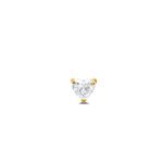 925 Silver 0.25Ct Floating Diamond Heart Stud - Image 3