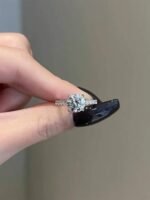 925 Silver 1.5 Carat Brilliant Diamond Ring