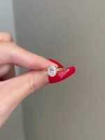 925 Silver 1.5 Carat Oval Cut Engagement Ring