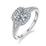 925 Silver 2Ct Round Cut Diamond Engagement Ring - Image 2