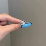 925 Silver 2Ct Round Cut Diamond Engagement Ring