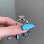 925 Silver 2.5Ct Pear Cut Diamond Engagement Ring - Image 2