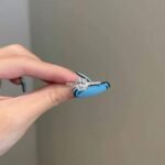 925 Silver 2CT Oval Cut Diamond Engagement Ring