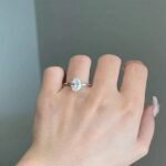 925 Silver 3CT Oval Cut Diamond Engagement Ring