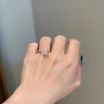 925 Silver 3CT Radiant Cut Diamond Engagement Ring