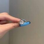 925 Silver 3Ct Cushion Cut Diamond Engagement Ring