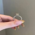 925 Silver 3CT Yellow Cushion Diamond Engagement Ring - Image 4