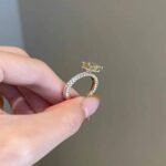 925 Silver 3CT Yellow Cushion Diamond Engagement Ring - Image 2