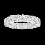 925 Silver Intercalating Heart Diamond Eternity Band - Image 2