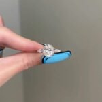925 Silver 3.5Ct Oval Cut Diamond Engagement Ring