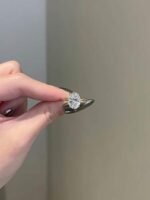 925 Silver 3.5CT Oval Cut Diamond Engagement Ring