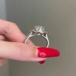 925 Silver 3.5 Carat Oval Cut Diamond Engagement Ring - Image 3