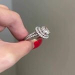 925 Silver 3.5 Carat Oval Cut Diamond Engagement Ring - Image 2