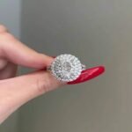 925 Silver 3.5 Carat Oval Cut Diamond Engagement Ring