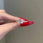 925 Silver 3ct Cushion Cut Diamond Engagement Ring