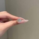 925 Silver 3Ct Oval Cut Diamond Engagement Ring