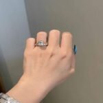 925 Silver 2Ct Cushion Cut Diamond Engagement Ring