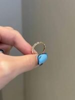 925 Silver Emerald Cut Weeding Band Ring - Image 2