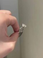 925 Silver 4Ct Cushion Cut Diamond Engagement Ring - Image 3