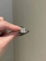 925 Silver 4Ct Cushion Cut Diamond Engagement Ring - Image 2