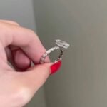 925 Silver 5Ct Oval Cut Diamond Engagement Ring - Image 4