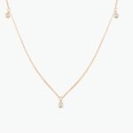 925 Silver 5 Diamond Dangle Necklace - Image 5