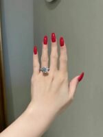 925 Silver 6ct Round Cut Diamond Engagement Ring - Image 3