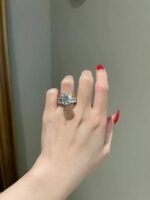 925 Silver 6ct Round Cut Diamond Engagement Ring - Image 2