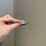 925 Silver 7CT Radiant Cut Diamond Engagement Ring