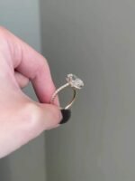 925 Silver 8Ct Cushion Cut Diamond Engagement Ring - Image 5