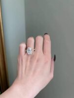 925 Silver 8Ct Cushion Cut Diamond Engagement Ring - Image 3