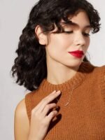 925 Silver Baguette Diamond Bar Pendant - Image 4