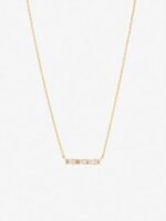 925 Silver Baguette Diamond Bar Pendant - Image 5